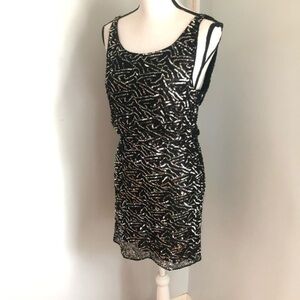 Alice + Olivia Gabby Black Sequin Blouson Dress 2